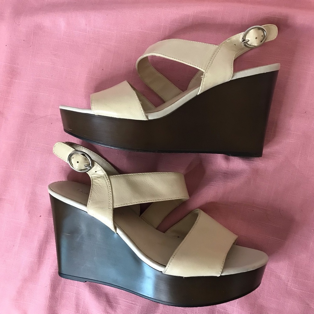 Franco Sarto leather wedge heels. Size 7.5.